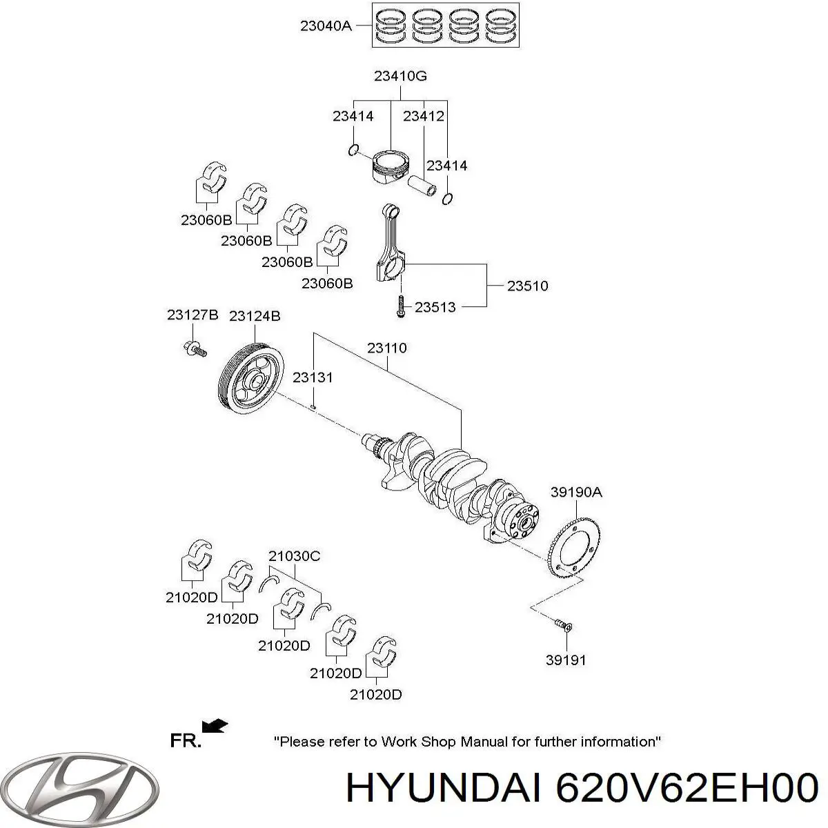 231102E001 Hyundai/Kia колінвал двигуна