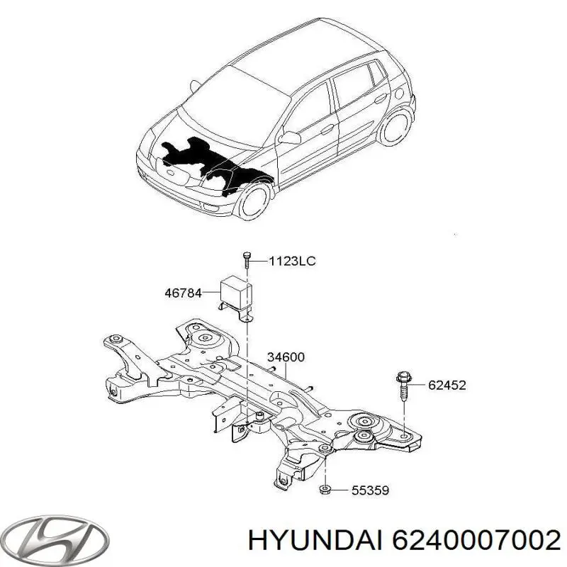 Підрамник передньої підвіски Hyundai/Kia 6240007002 ціна, від 158.57 USD