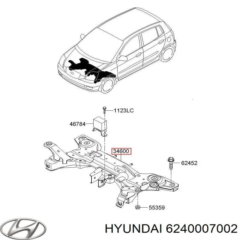 Підрамник передній 6240007002 Hyundai/Kia