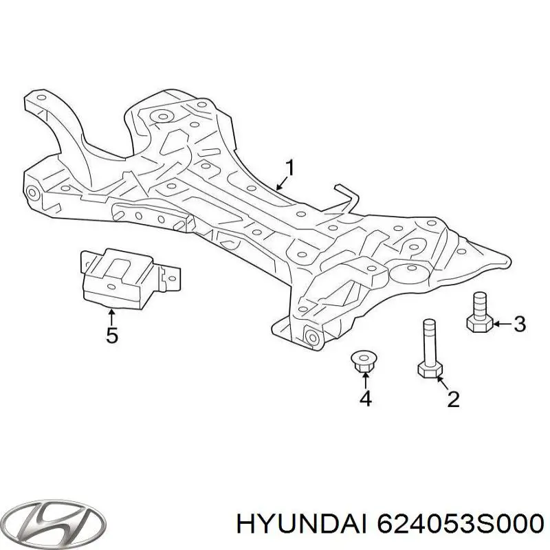 Балка передньої підвіски, підрамник 624053S000 Hyundai/Kia