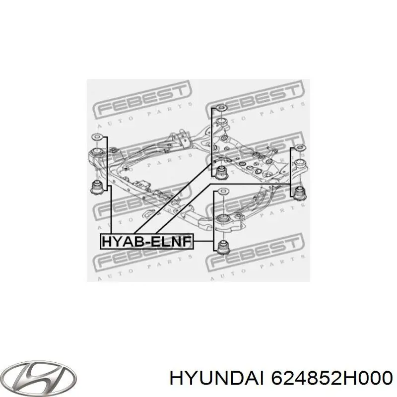 Сайлентблок передній балки/підрамника 624852H000 Hyundai/Kia