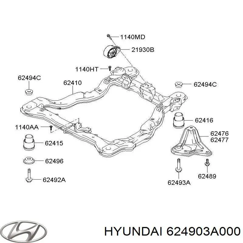  Hyundai/Kia 624903A000 ціна, від 21.05 USD