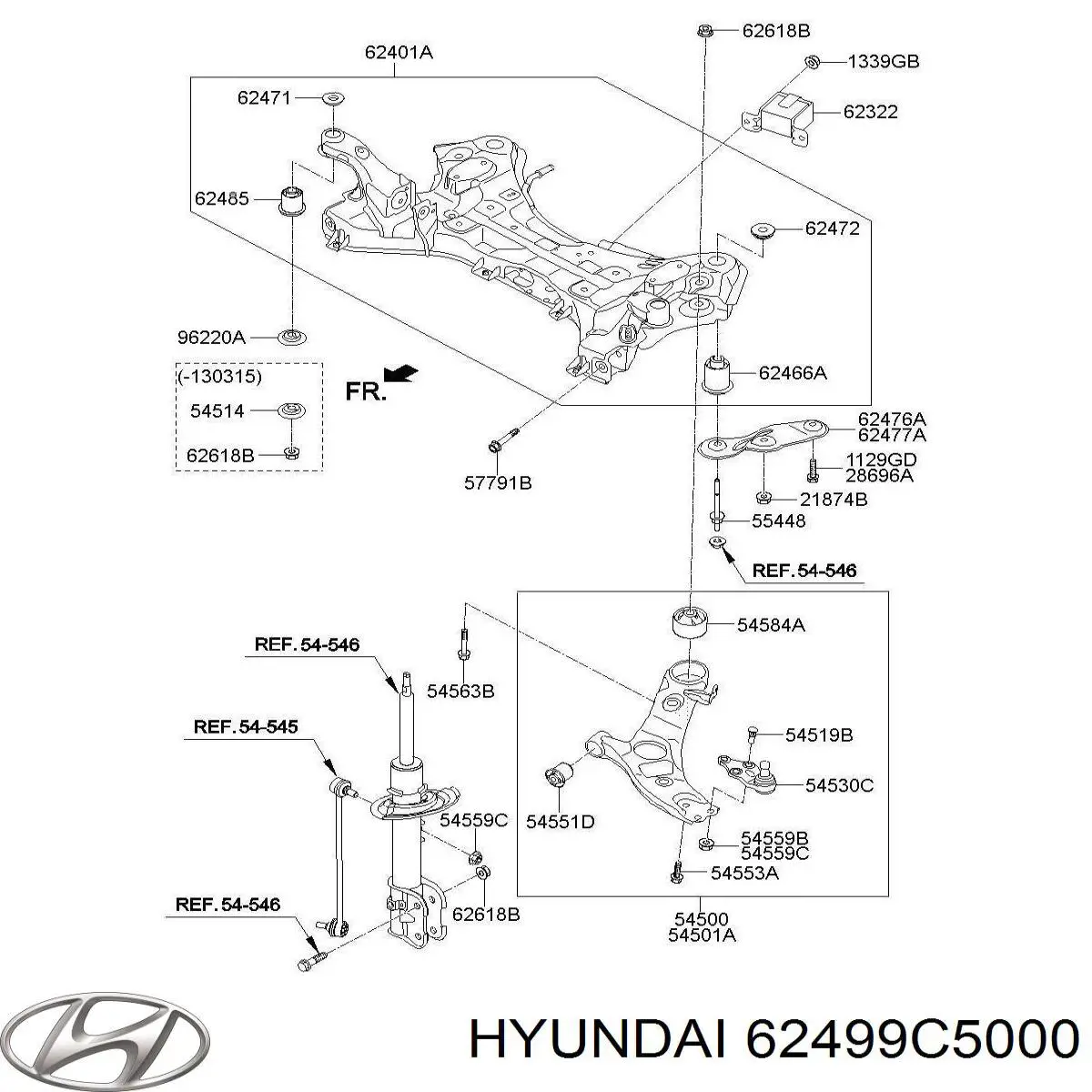  Hyundai/Kia 62499C5000 ціна, від 35.11 USD