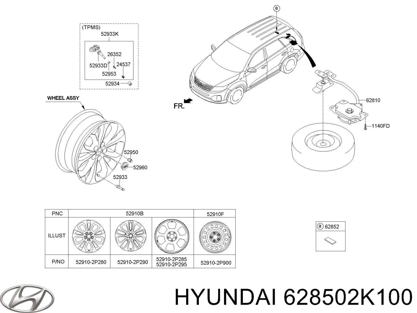 628502K100 Hyundai/Kia 