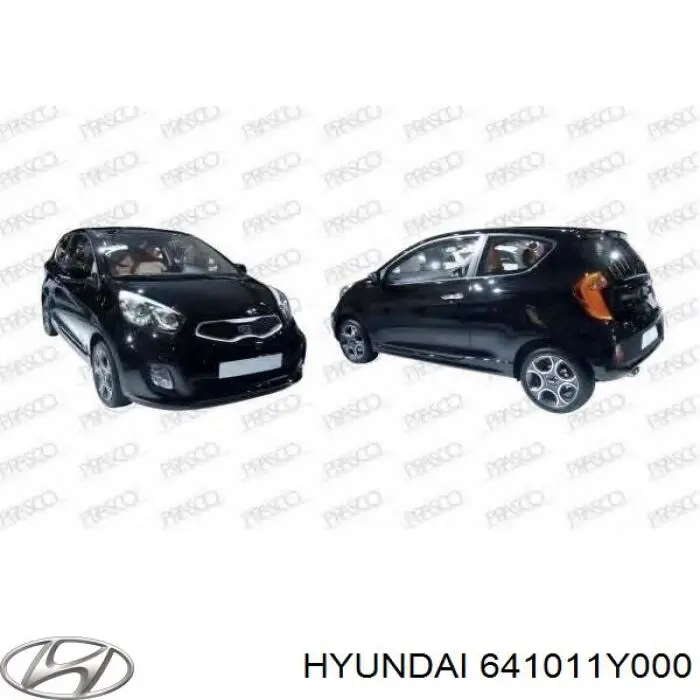 641011Y000 Hyundai/Kia супорт радіатора в зборі/монтажна панель кріплення фар