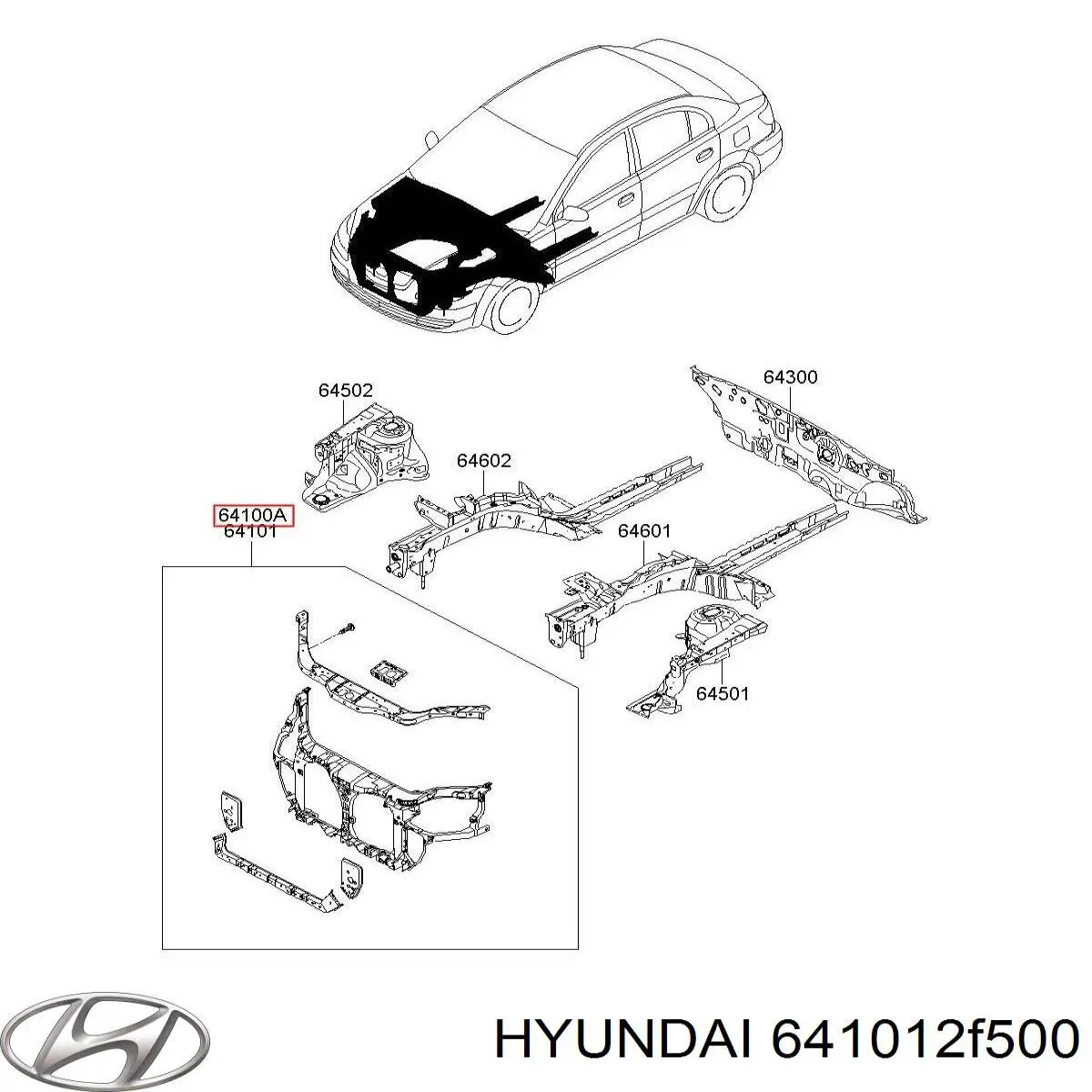 641012F500 Hyundai/Kia Телевізор