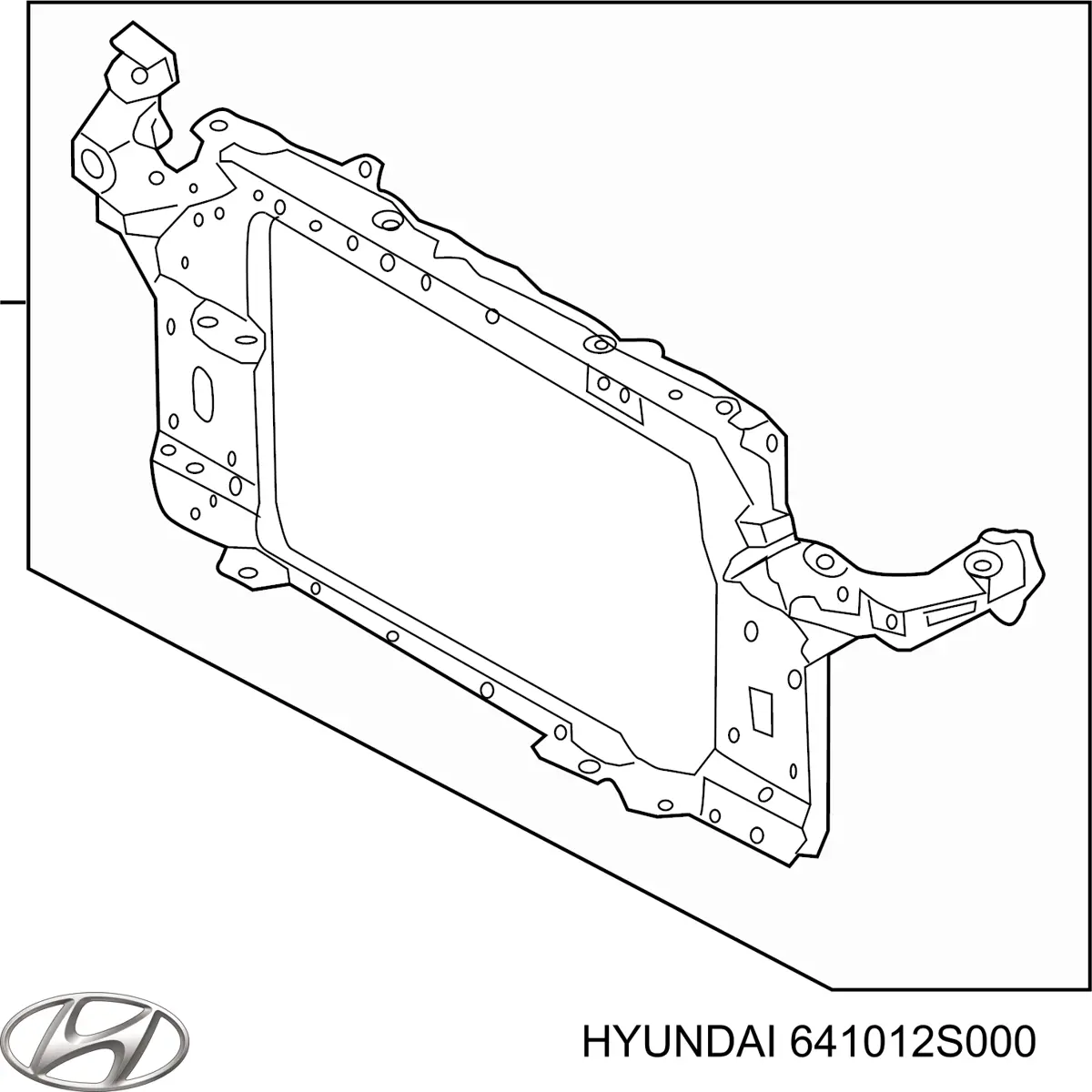 Супорт радіатора в зборі/монтажна панель кріплення фар 641012S000 Hyundai/Kia