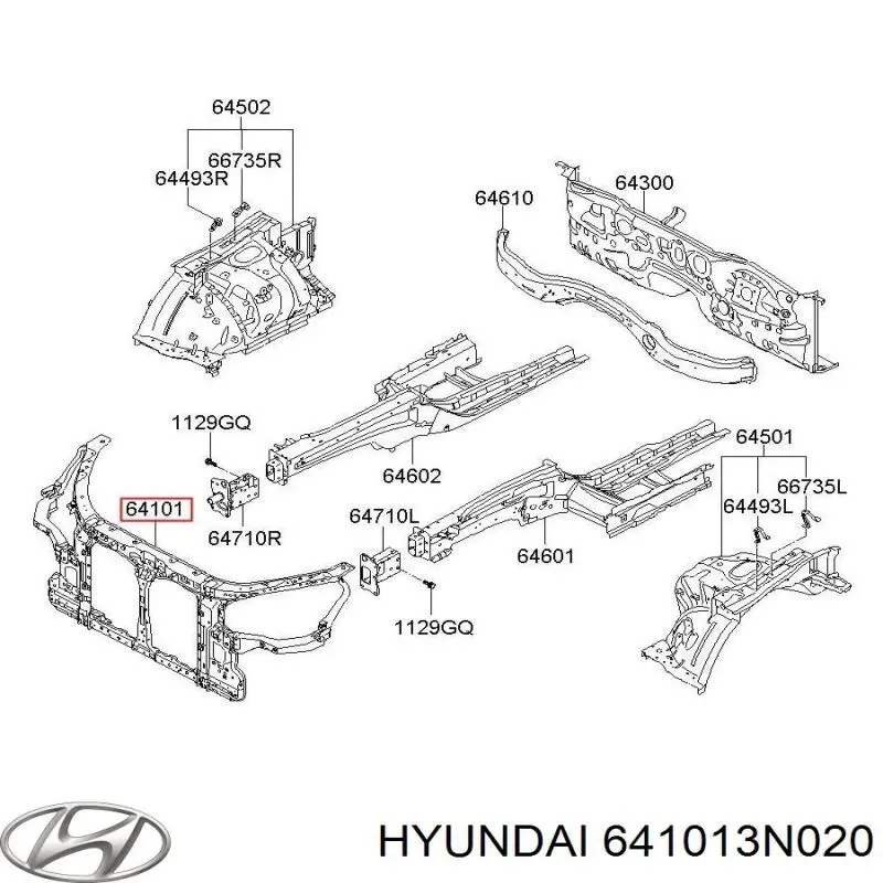 641013N020 Hyundai/Kia Телевізор