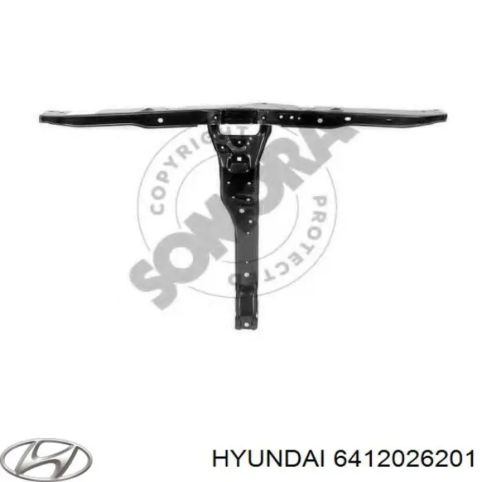6412026201 Hyundai/Kia Супорт радіатора верхній/монтажна панель кріплення фар
