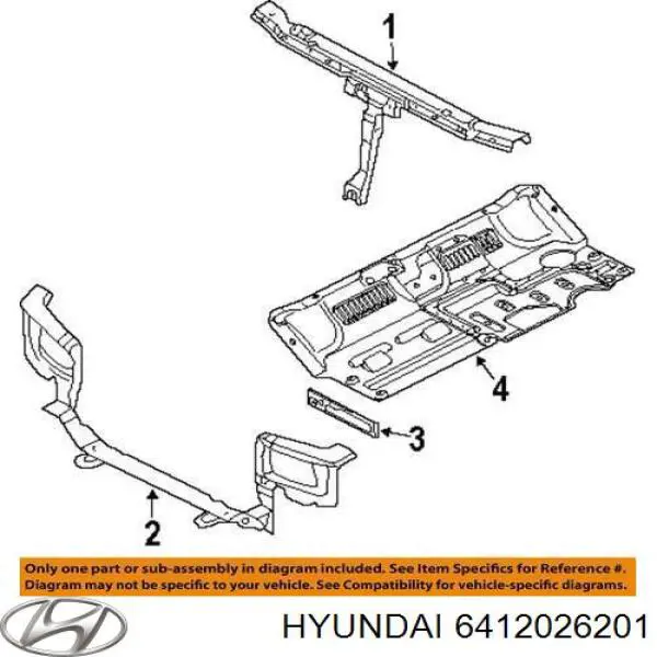 Рамка радіатора верхня Hyundai/Kia 6412026201 ціна, від 28.14 USD