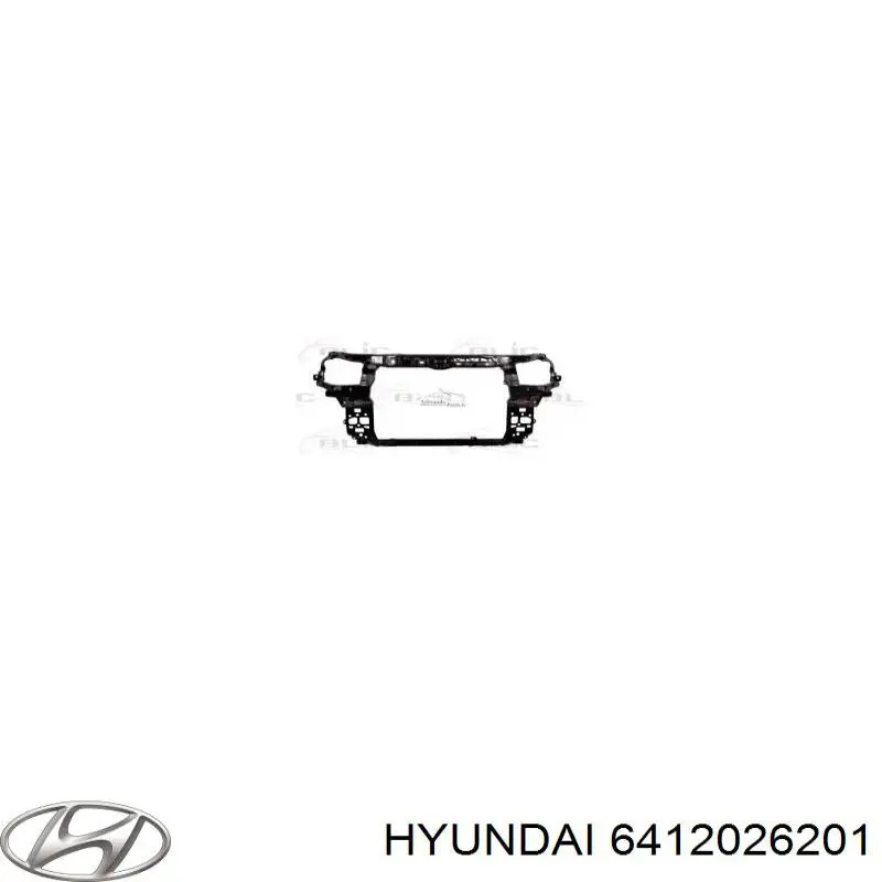 Супорт радіатора верхній/монтажна панель кріплення фар 6412026201 Hyundai/Kia