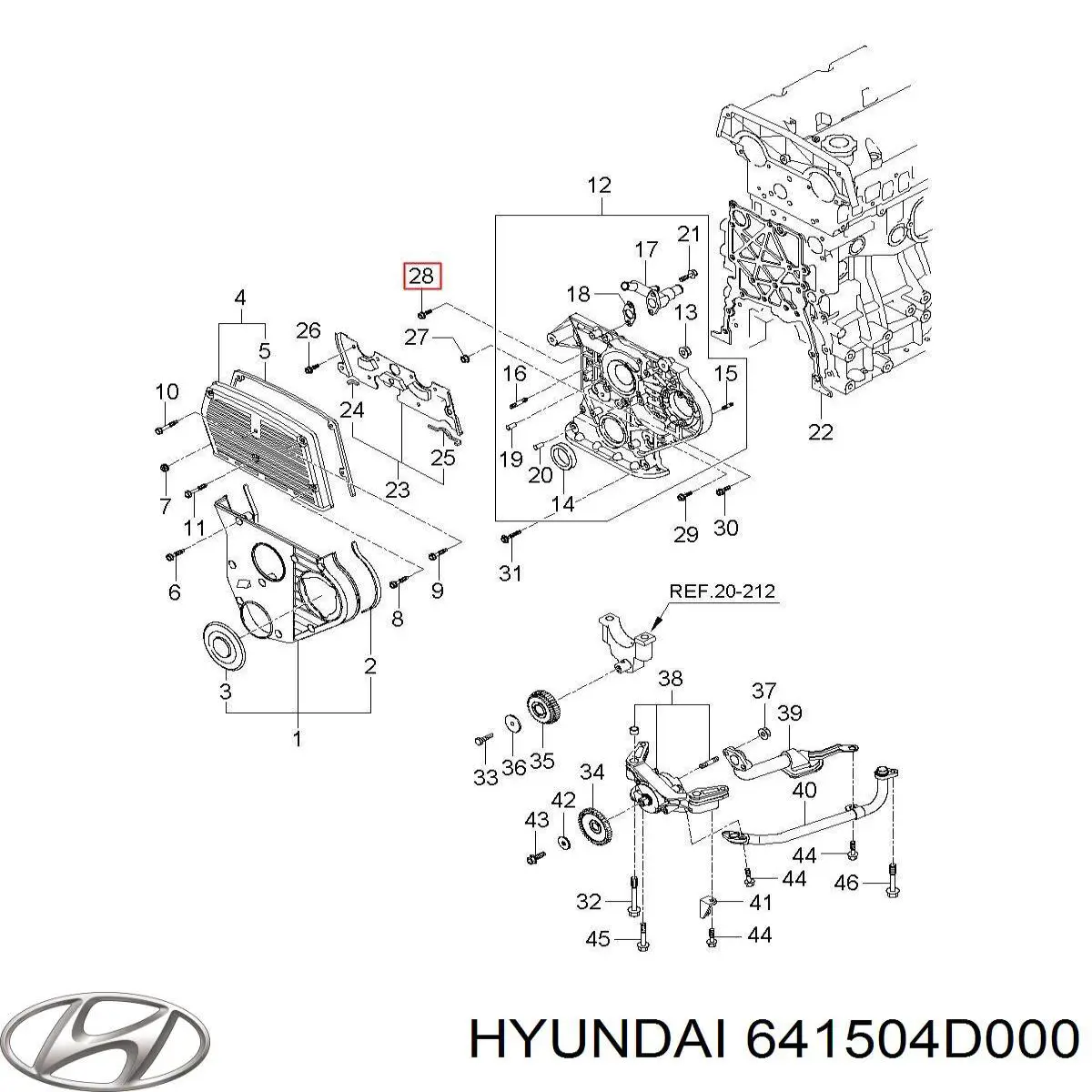 Hyundai/Kia 641504D000 ціна, від 11.57 USD
