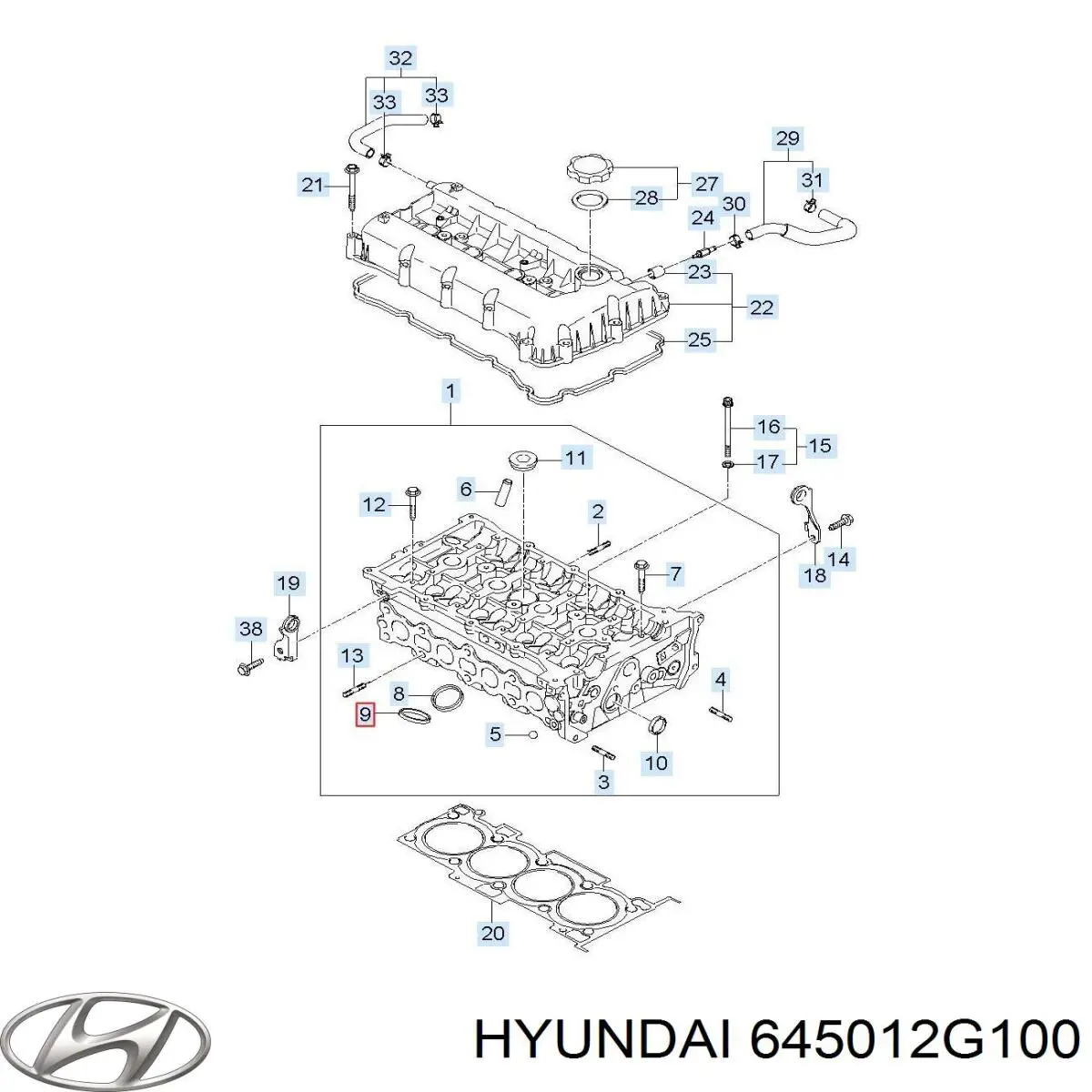 Купити 645012G100 Hyundai/Kia Панель бризковика (лонжерону) моторного відсіку, ліва