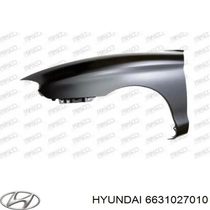 Ліве переднє крило Hyundai Coupe I купе (RD) (1996 - 2002) ціна, від 93.41 USD