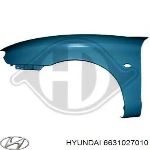 Крило переднє ліве Hyundai Coupe (RD) (Хендай Купе)