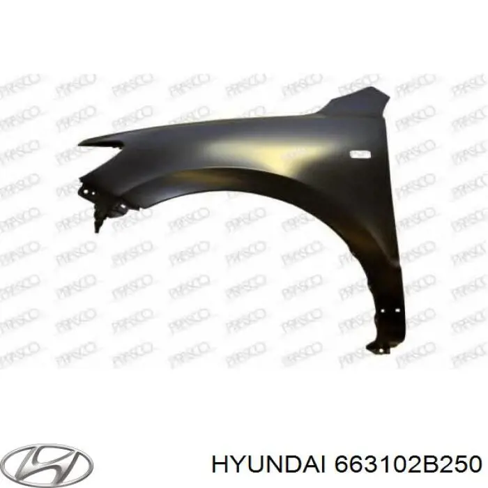 Купити 663102B250 Hyundai/Kia Крило переднє ліве