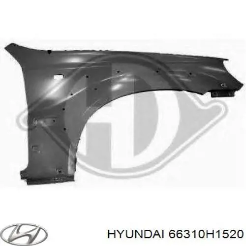 66310H1520 Hyundai/Kia крило переднє ліве