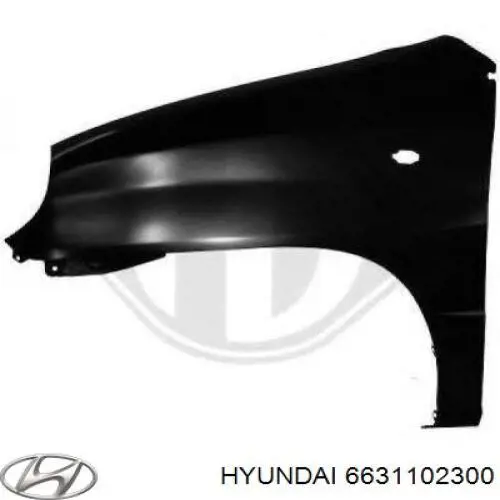 6631102300 Hyundai/Kia Переднє ліве крило