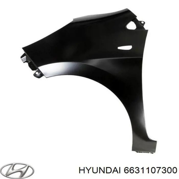 Крило переднє ліве 6631107300 Hyundai/Kia