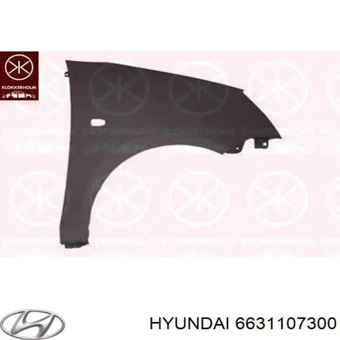 6631107300 Hyundai/Kia Переднє ліве крило