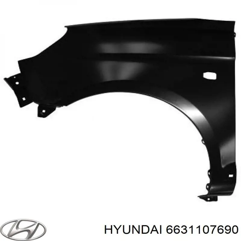 6631107690 Hyundai/Kia крило переднє ліве