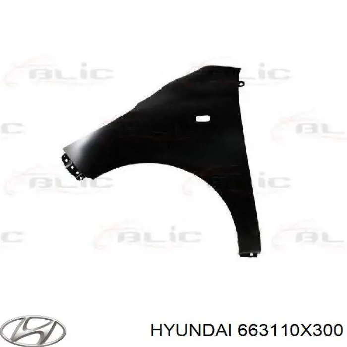 Ліве переднє крило Hyundai/Kia 663110X300 ціна, від 35.90 USD