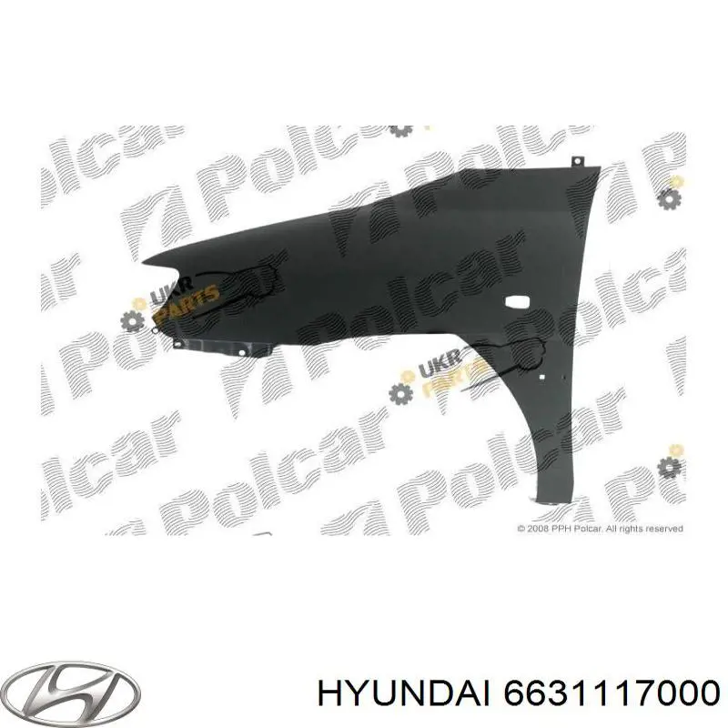 6631117000 Hyundai/Kia крило переднє ліве