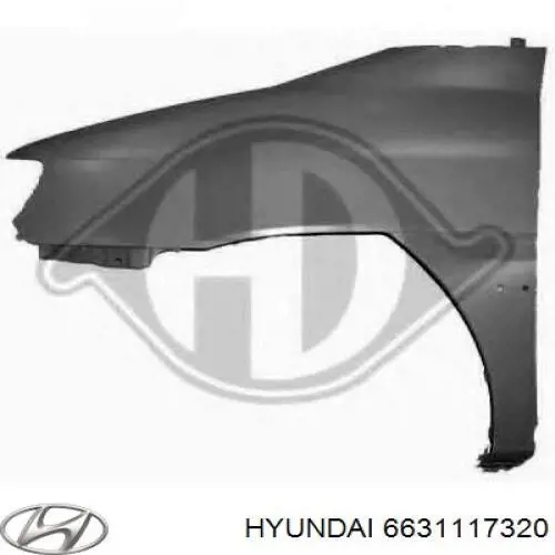  Крило переднє ліве Hyundai Matrix 