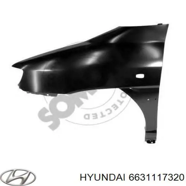 Купити 6631117320 Hyundai/Kia Крило переднє ліве