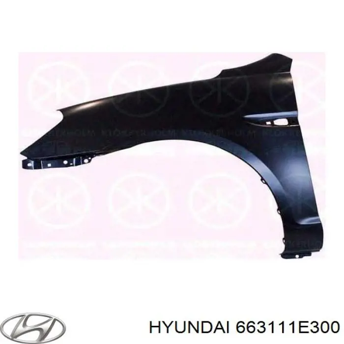 Ліве переднє крило Hyundai/Kia 663111E300 ціна, від 31.36 USD
