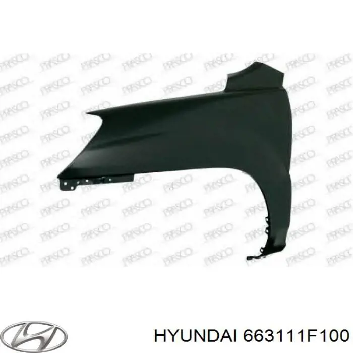 663111F100 Hyundai/Kia крило переднє ліве