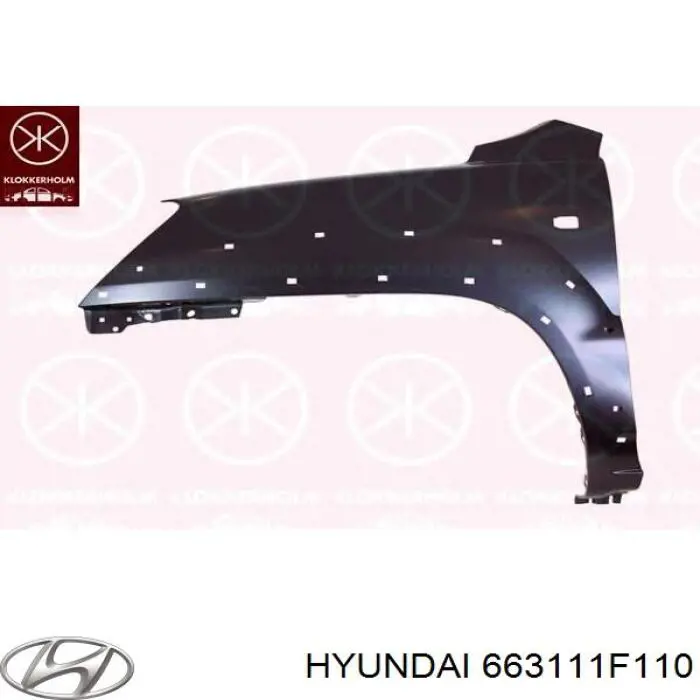 Купити 663111F110 Hyundai/Kia Крило переднє ліве