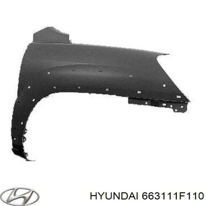 Ліве переднє крило Hyundai/Kia 663111F110 ціна, від 41.57 USD