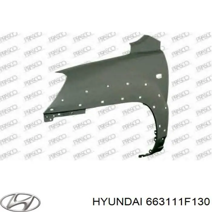 663111F130 Hyundai/Kia крило переднє ліве