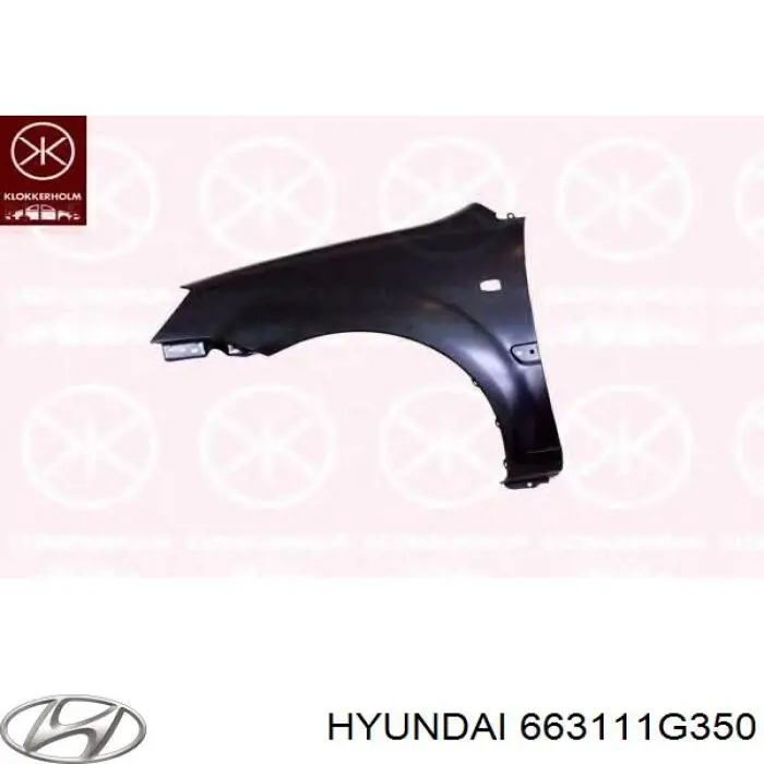 663111G350 Hyundai/Kia крило переднє ліве