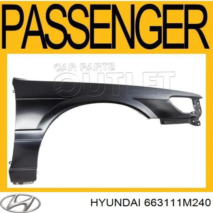 663111M240 Hyundai/Kia Переднє ліве крило