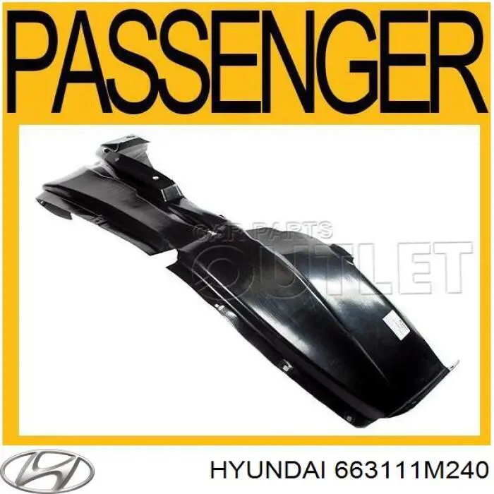 Ліве переднє крило Hyundai/Kia 663111M240 ціна, від 163.69 USD