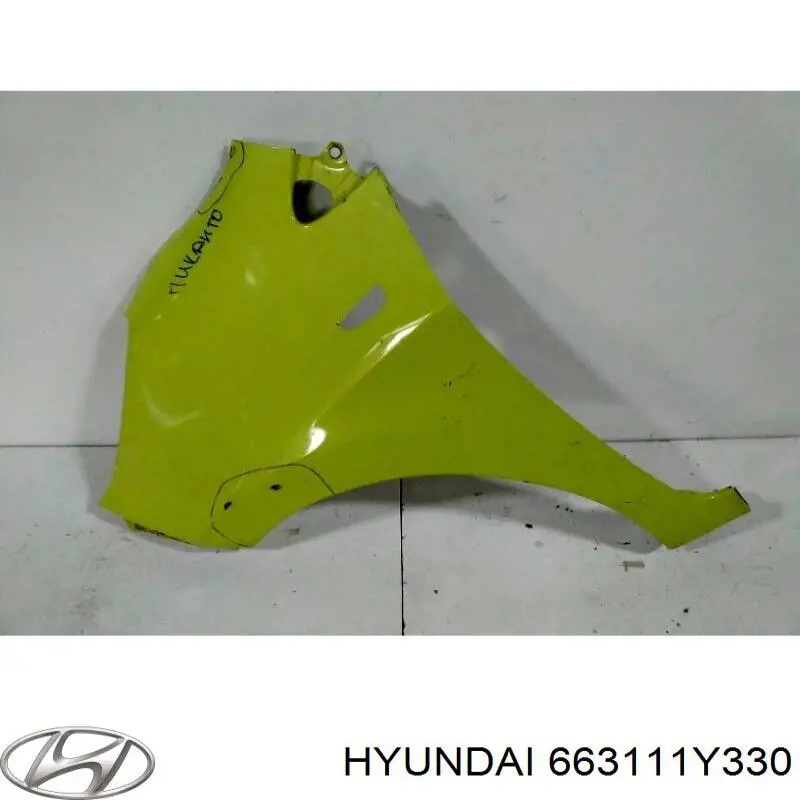 Ліве переднє крило Hyundai/Kia 663111Y330 ціна, від 76.53 USD