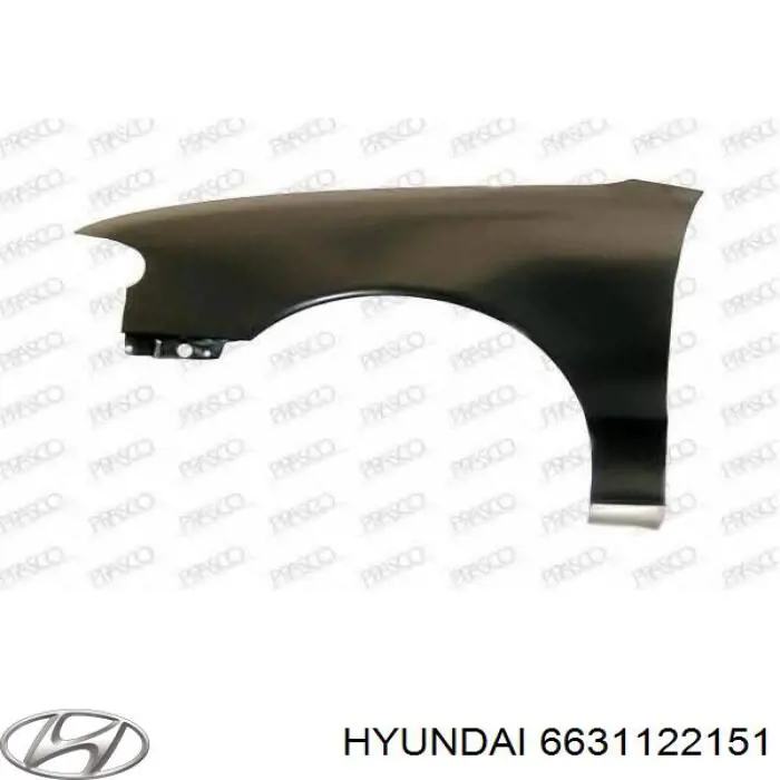 Крило переднє ліве 6631122151 Hyundai/Kia