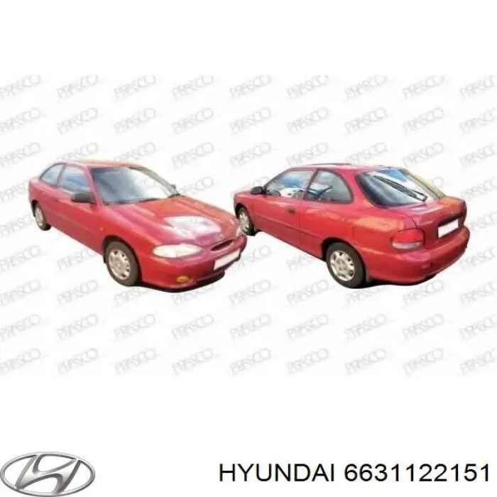 Переднє ліве крило на Hyundai Accent I 
