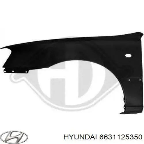 6631125350 Hyundai/Kia крило переднє ліве