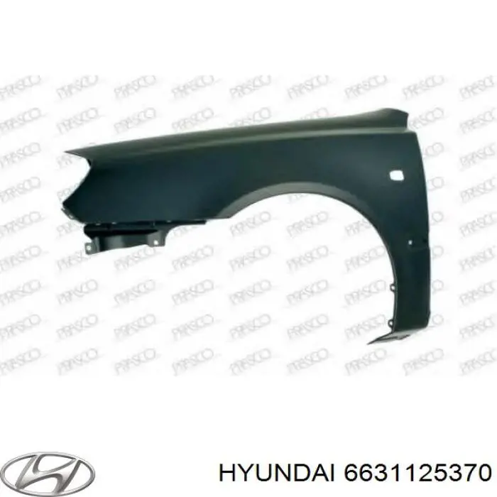 6631125370 Hyundai/Kia крило переднє ліве