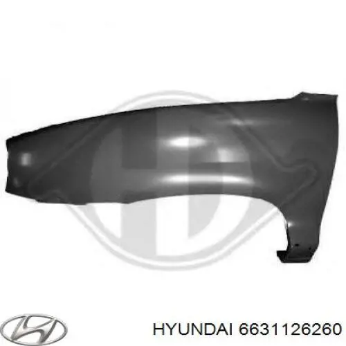 6631126260 Hyundai/Kia крило переднє ліве