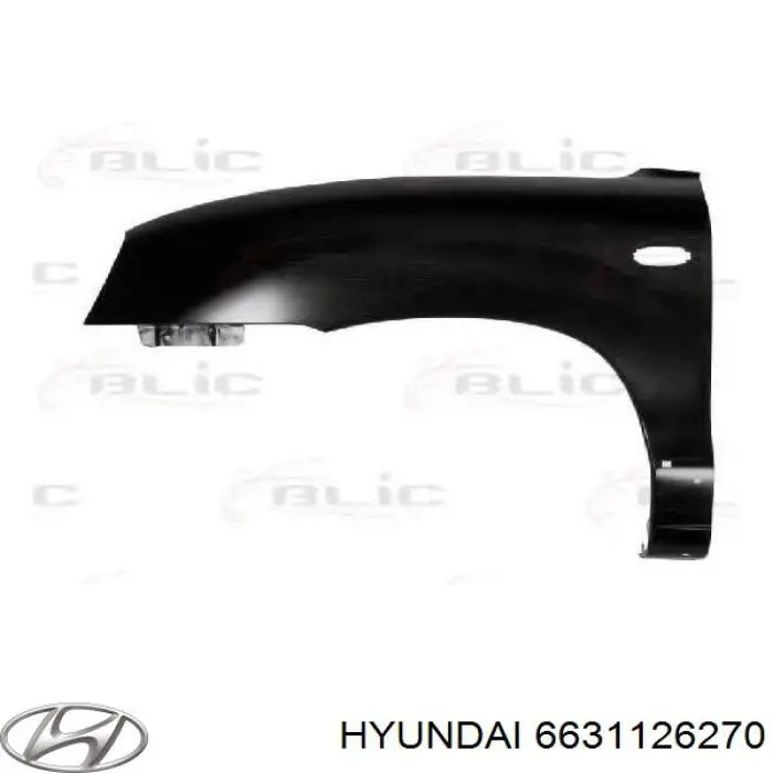 Купити 6631126270 Hyundai/Kia Крило переднє ліве