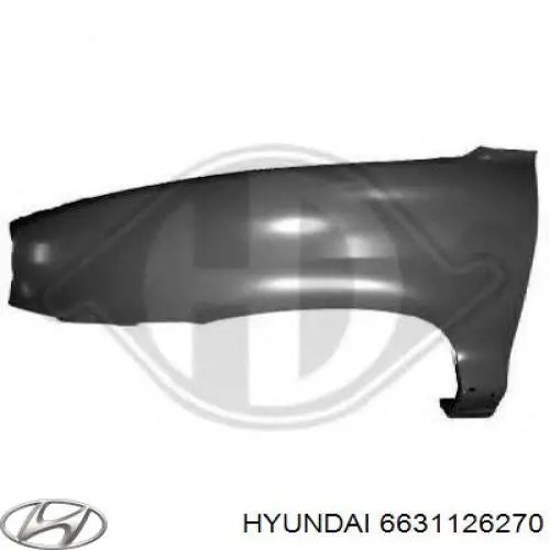 6631126030 Hyundai/Kia крило переднє ліве