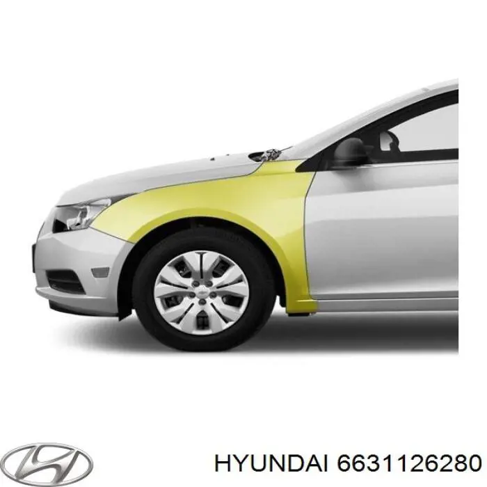 Крило переднє ліве 6631126280 Hyundai/Kia