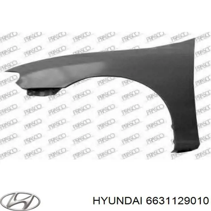 Ліве переднє крило Hyundai/Kia 6631129010 ціна, від  