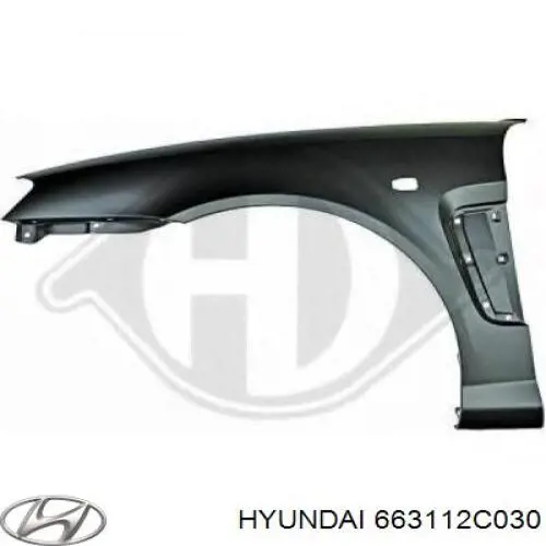 663112C030 Hyundai/Kia крило переднє ліве