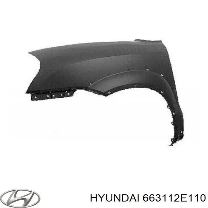 663112E110 Hyundai/Kia крило переднє ліве