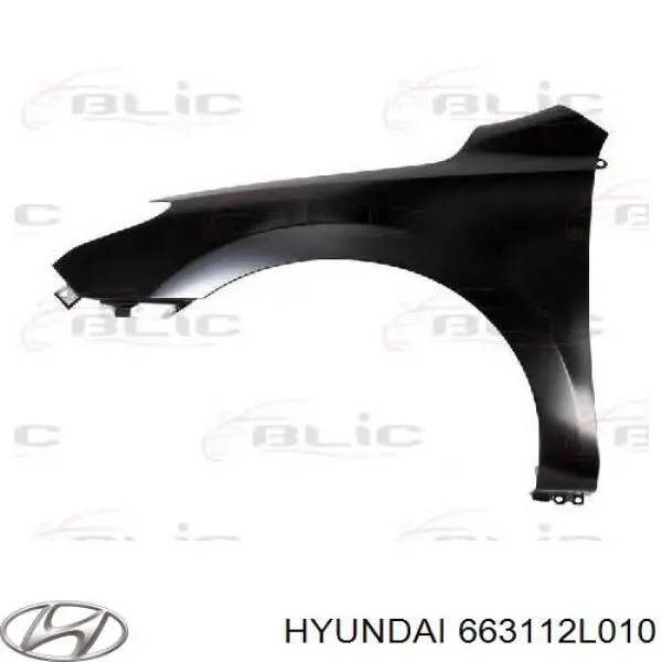 663112L010 Hyundai/Kia крило переднє ліве